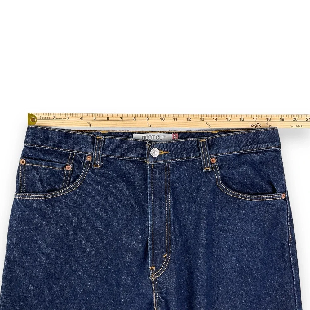 Levis Jeans Men 38x32 Dark Blue 517 Bootcut Denim Vintage Cotton
